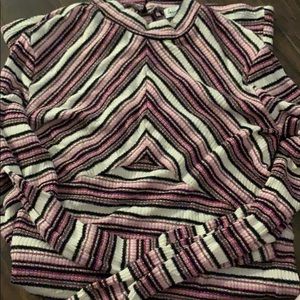 This is a white, purple, and black striped dress!!